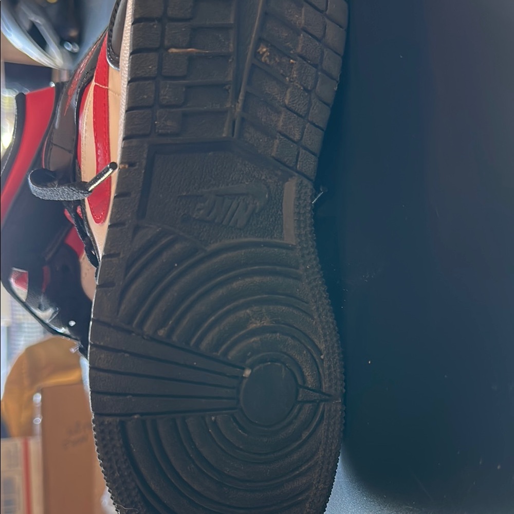 Kids Jordan Red and Black Sneakers - Picture 5 of 5